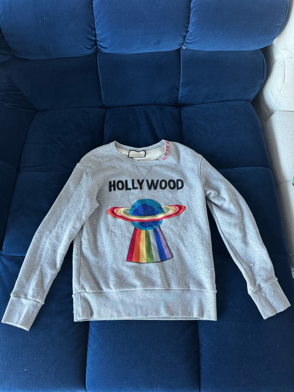 Gucci Hollywood UFO Embroidered Crewneck Sweatshirt – Men’s/ Unisex / XS